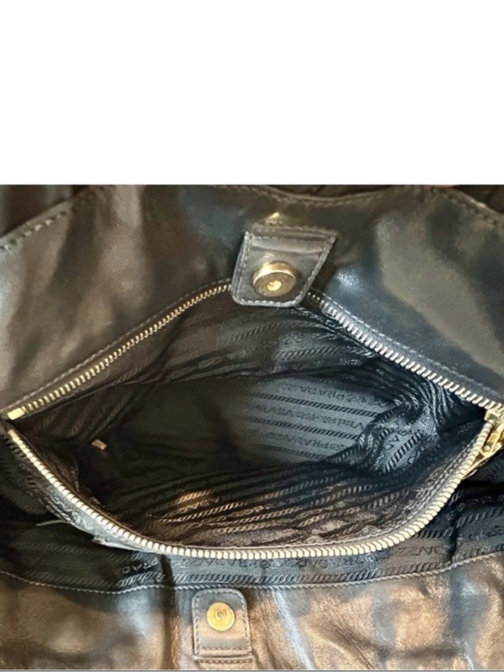 Prada BN1788 Tessuto Gaufre
Nero Black Ruched Satchel +Strap + Authenticity Card - Picture 8 of 15